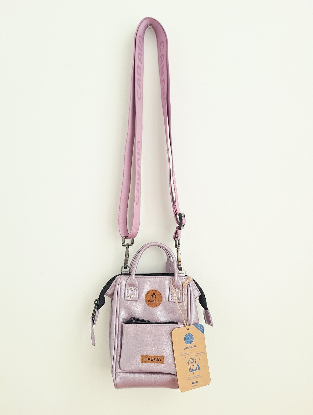 CABAIA Nano Adventurer Capri Lilac Iridescent Crossbody Bag NWT - Picture 2 of 10